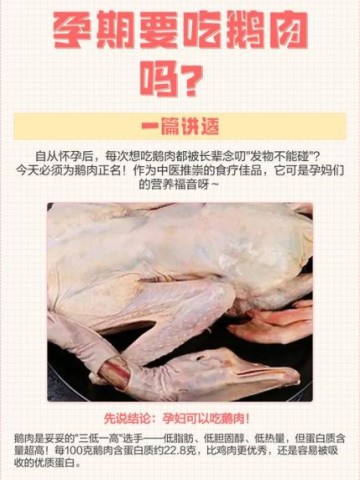 孕妇能吃鹅肉吗_孕妇吃鹅肉的好处与禁忌
