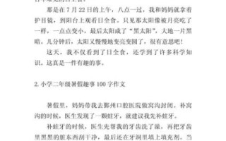 暑假作文100字怎么写_暑假作文100字写作技巧