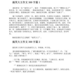 幽默作文300字怎么写_幽默作文300字范例