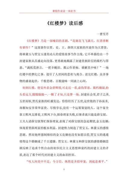 红楼梦作文怎么写_红楼梦读后感800字-第2张图片-星辰妙记