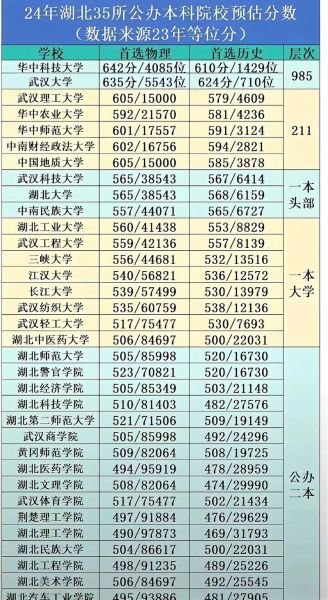 湖北一本大学排名_2024最新榜单-第2张图片-星辰妙记