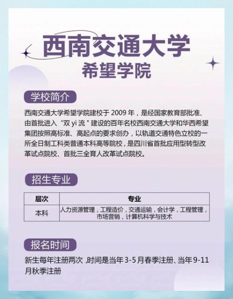 西南交通大学希望学院怎么样_录取分数线是多少-第3张图片-星辰妙记