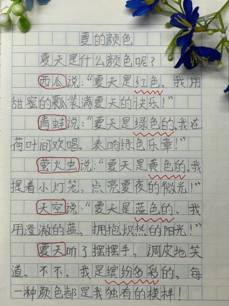 夏天的色彩作文怎么写_描写夏天颜色的优美段落-第1张图片-星辰妙记