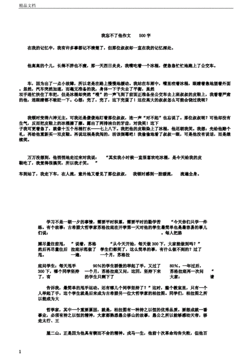 我忘不了他_作文怎么写-第3张图片-星辰妙记