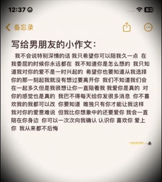 给男朋友写小作文怎么写_给男朋友写小作文开头怎么写-第3张图片-星辰妙记