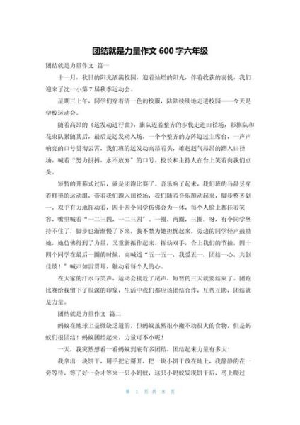 团结就是力量作文怎么写_团结作文素材有哪些-第3张图片-星辰妙记