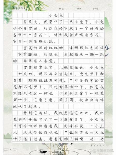 小白兔作文怎么写_二年级小白兔作文素材-第1张图片-星辰妙记 小白兔作文怎么写_二年级小白兔作文素材-第1张图片-星辰妙记