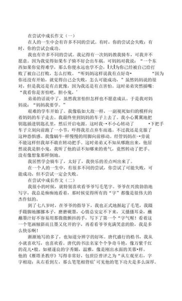 如何在尝试中成长_成长作文怎么写-第2张图片-星辰妙记