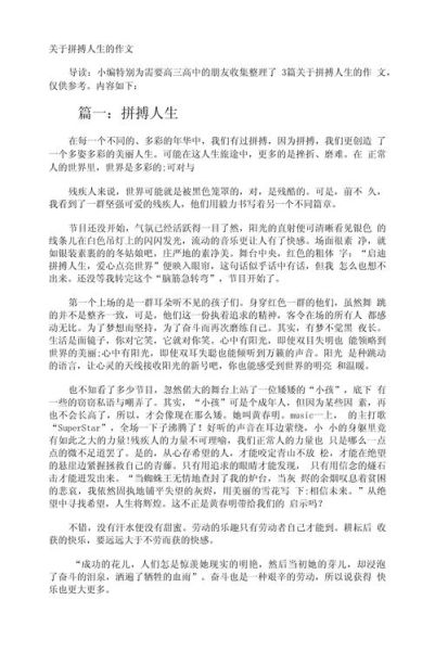 拼搏作文怎么写_拼搏作文素材有哪些-第2张图片-星辰妙记