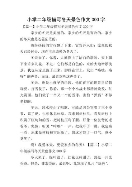 冬天作文怎么写_冬天景色描写有哪些技巧-第2张图片-星辰妙记