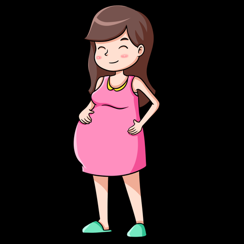 孕妇图片卡通_怎么画简单又好看-第2张图片-星辰妙记