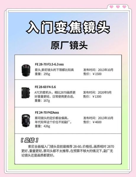 索尼必买镜头有哪些_索尼镜头怎么选-第1张图片-星辰妙记