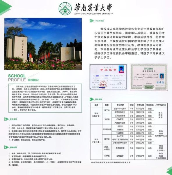 华南农业大学继续教育学院招生条件_华南农业大学继续教育学院学费多少-第2张图片-星辰妙记