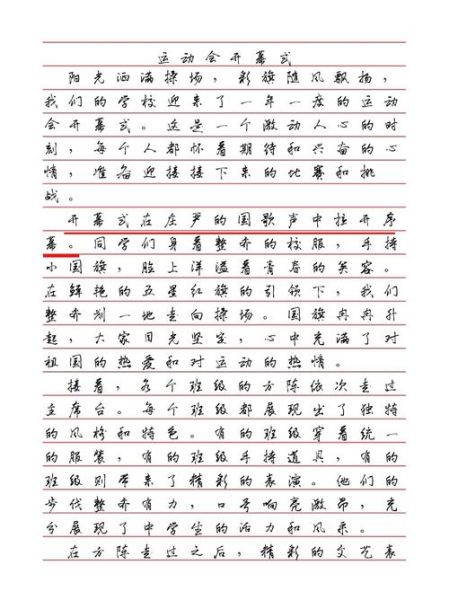 精选运动会作文怎么写_运动会作文开头怎么写-第2张图片-星辰妙记