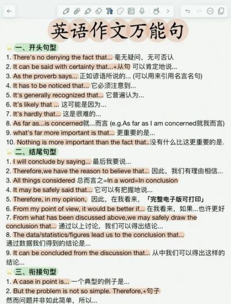 如何提高英语作文成绩_英语作文万能句型有哪些-第2张图片-星辰妙记