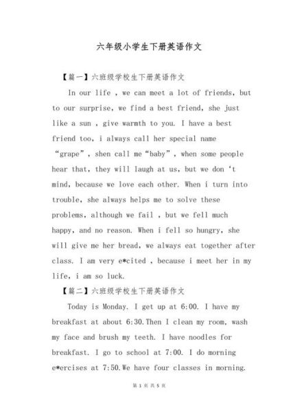 六年级下册英语作文怎么写_如何提高英语作文水平-第2张图片-星辰妙记