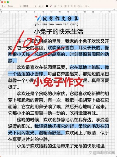 小兔子怎么写作文_小兔子作文素材有哪些-第1张图片-星辰妙记