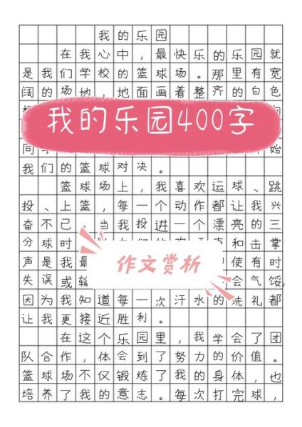 我的乐园作文400字怎么写_小学生写景作文技巧-第2张图片-星辰妙记
