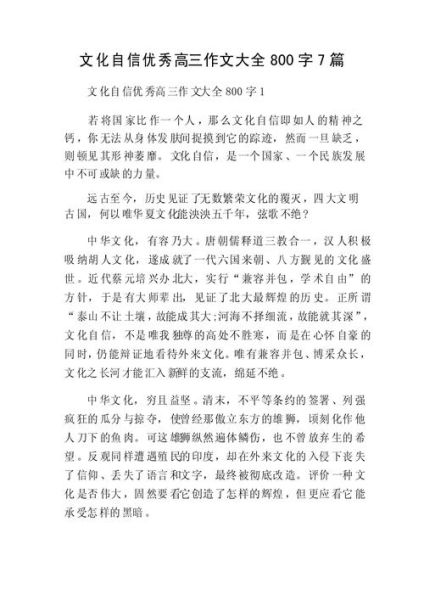 文化自信作文素材怎么写_文化自信有哪些经典案例-第3张图片-星辰妙记