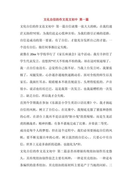 文化自信作文素材怎么写_文化自信有哪些经典案例-第2张图片-星辰妙记