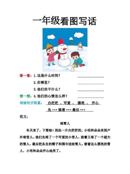 一年级作文怎么写_小学生看图写话技巧-第3张图片-星辰妙记