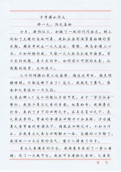 中考作文怎么写_如何拿高分-第3张图片-星辰妙记