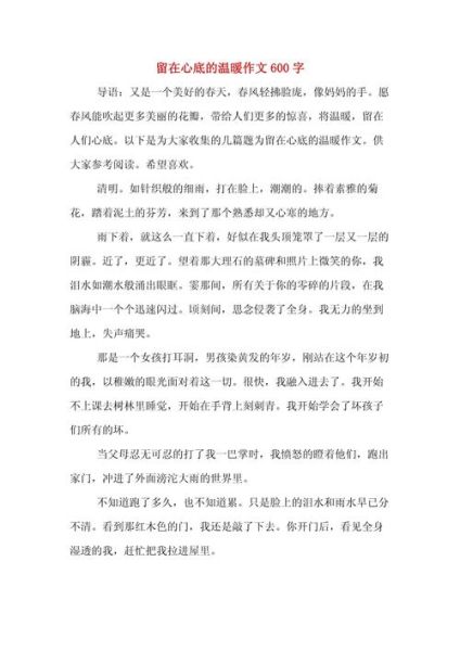 留下温暖作文怎么写_留下温暖作文开头结尾-第1张图片-星辰妙记