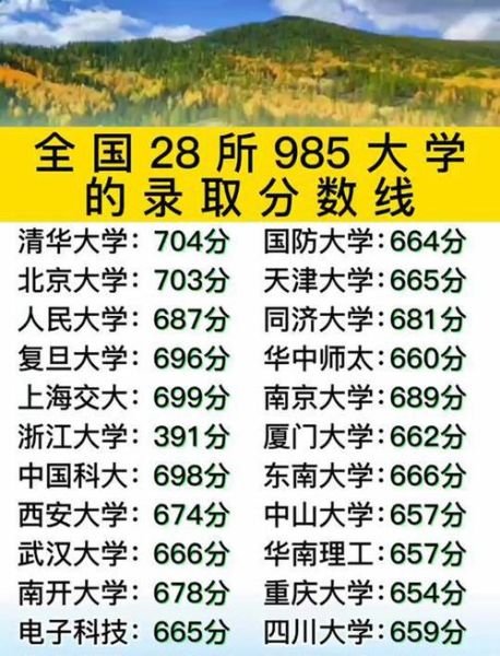 985大学录取分数线_如何查询历年数据-第2张图片-星辰妙记