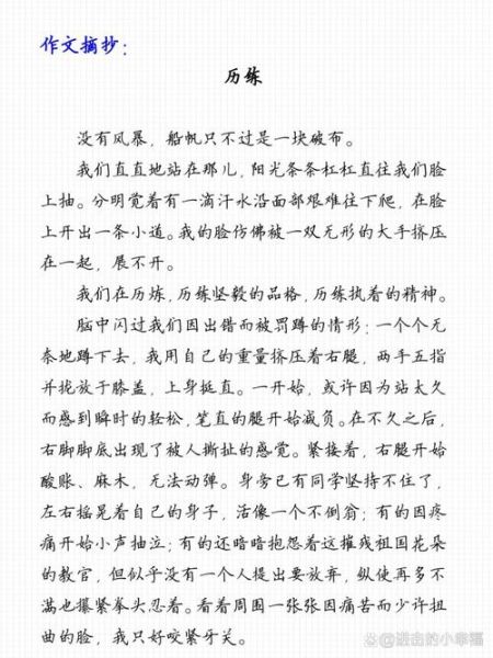 历练作文怎么写_历练作文素材有哪些-第2张图片-星辰妙记