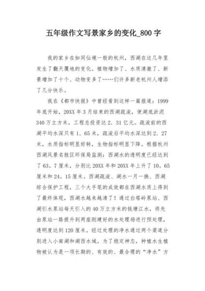 家乡的变化有哪些_家乡的变化作文800字怎么写-第3张图片-星辰妙记