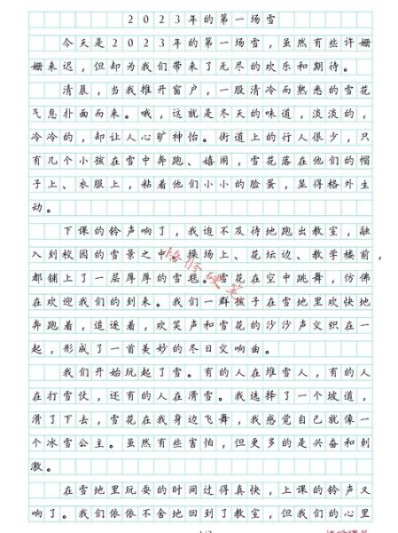 雪怎么写_描写雪的作文300字如何扩展成800字-第2张图片-星辰妙记