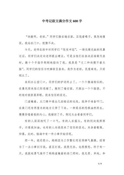 初中优秀作文600字怎么写_如何写出高分记叙文-第3张图片-星辰妙记