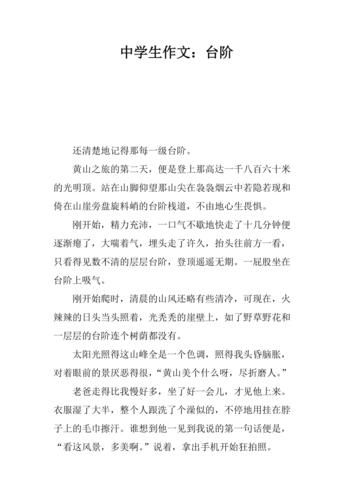 台阶作文500字怎么写_台阶作文500字写作技巧-第1张图片-星辰妙记