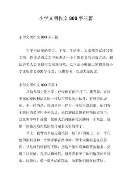 文明作文怎么写_文明在我身边作文800字-第2张图片-星辰妙记