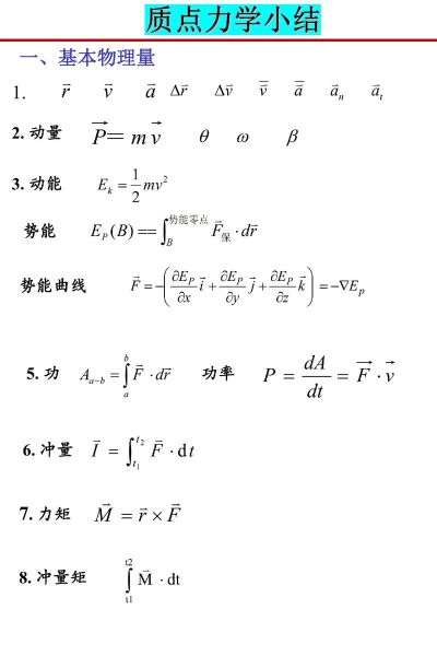 大学物理公式大全_如何快速记忆-第2张图片-星辰妙记