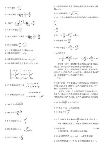 大学物理公式大全_如何快速记忆-第3张图片-星辰妙记