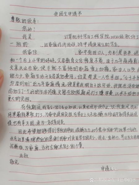 大学生贫困申请书怎么写_贫困证明模板范文-第2张图片-星辰妙记