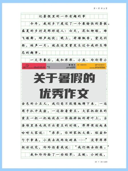 暑假趣事作文怎么写_有哪些精彩素材-第3张图片-星辰妙记