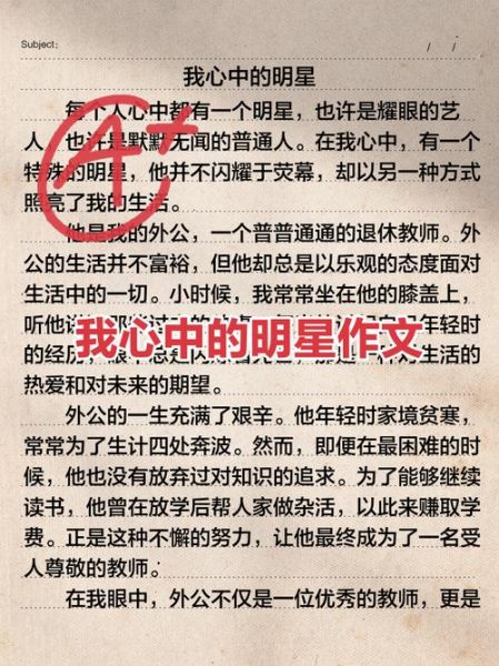 我最喜欢的明星是谁_作文怎么写-第2张图片-星辰妙记