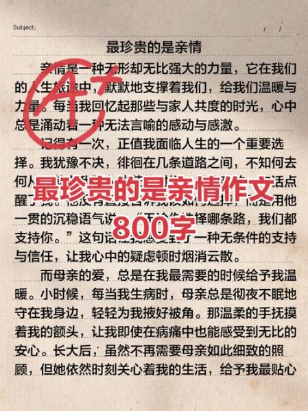 亲情作文怎么写_有哪些感人素材-第3张图片-星辰妙记