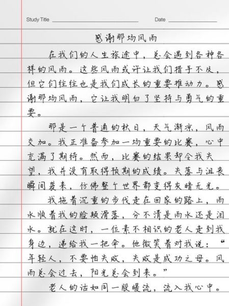 感谢那场风雨_风雨教会了我什么-第2张图片-星辰妙记