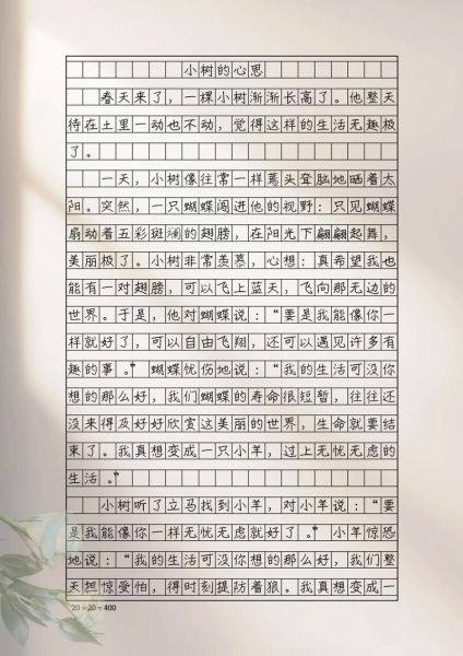 小树的心思是什么_如何写出满分作文-第1张图片-星辰妙记