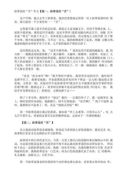 跆拳道表演作文怎么写_跆拳道表演细节描写技巧-第3张图片-星辰妙记