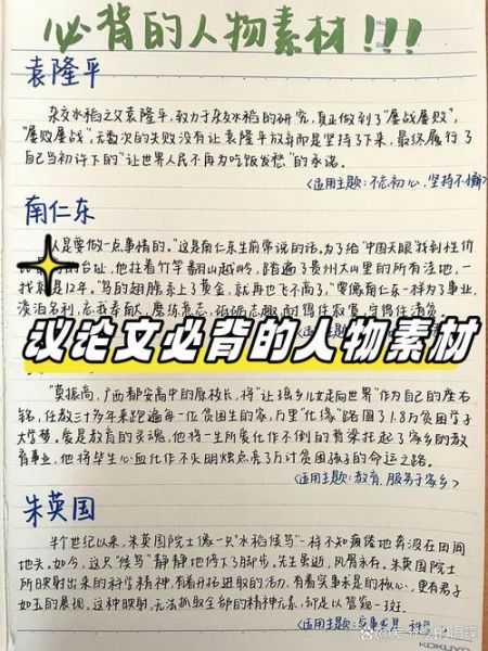 高中作文人物素材怎么写_议论文如何引用事例-第3张图片-星辰妙记