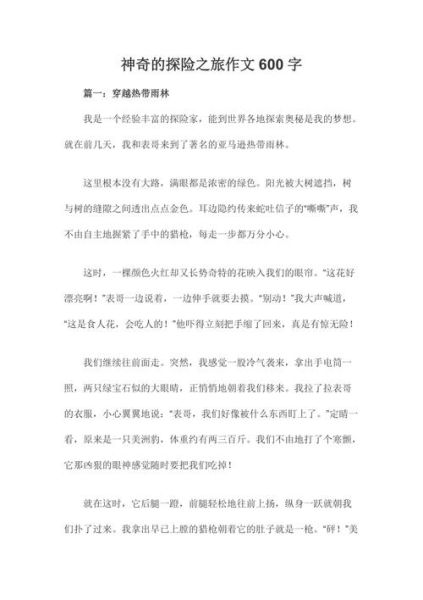 探险作文600字怎么写_探险作文600字写作技巧-第2张图片-星辰妙记
