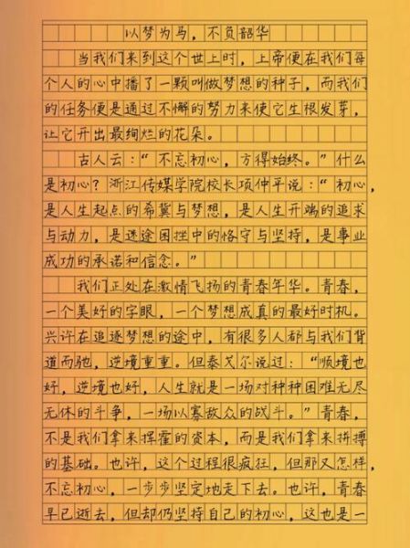 以梦为马不负韶华怎么写_以梦为马不负韶华作文800字-第3张图片-星辰妙记