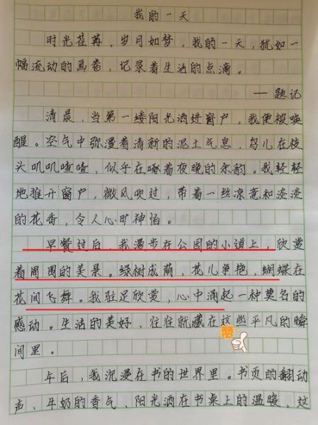 我的一天作文怎么写_600字作文写作技巧-第1张图片-星辰妙记