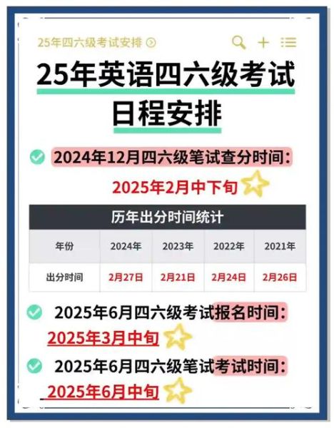 大学四级考试时间_2025年具体安排-第1张图片-星辰妙记