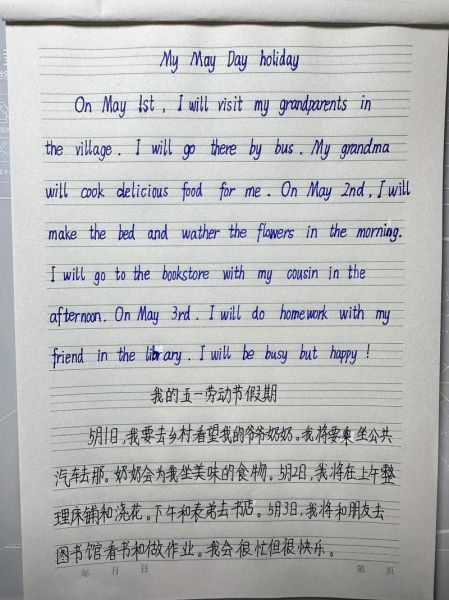 五一假期英语作文怎么写_五一假期英语作文范文-第1张图片-星辰妙记 五一假期英语作文怎么写_五一假期英语作文范文-第1张图片-星辰妙记