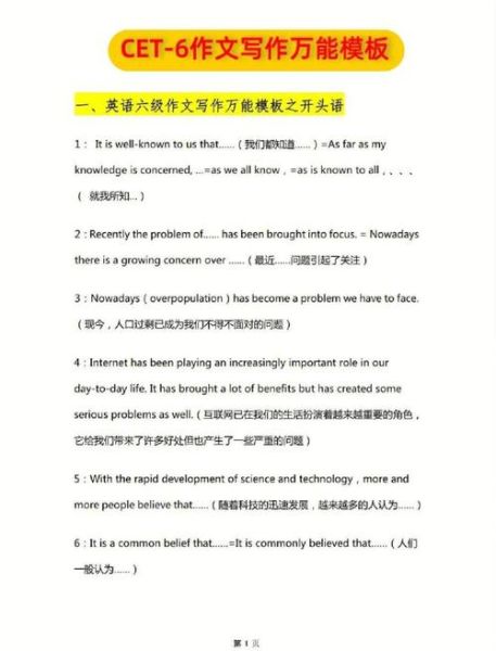 大学英语四级作文怎么写_英语六级写作万能模板-第3张图片-星辰妙记